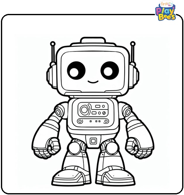 Cool Robot Coloring Page Cool Robot Coloring Page