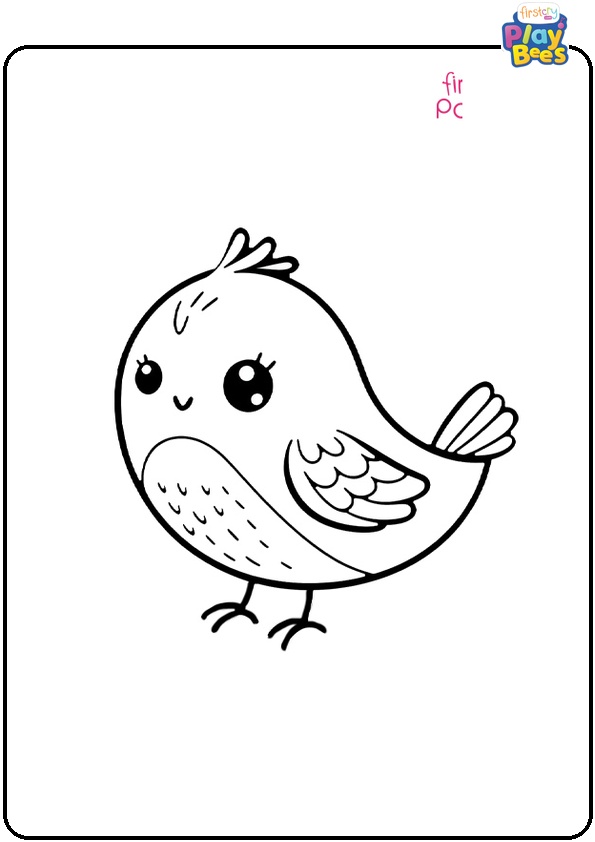 Cute Bird Coloring Page