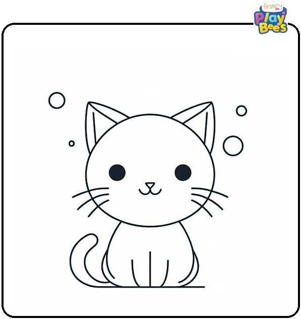 Cute Cat Coloring Page Cute Cat Coloring Page