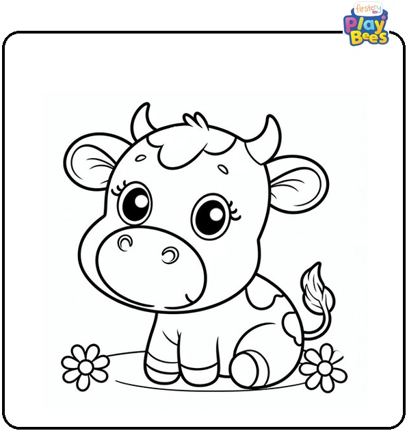 Cute Cow Coloring Page Cute Cow Coloring Page