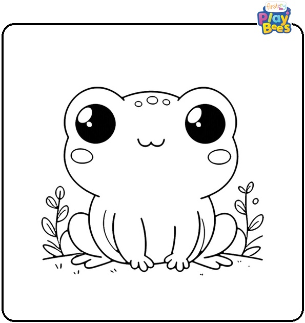 Cute Frog Coloring Page Cute Frog Coloring Page