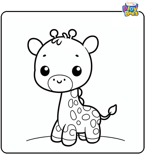 Cute Giraffe Coloring Page Cute Giraffe Coloring Page