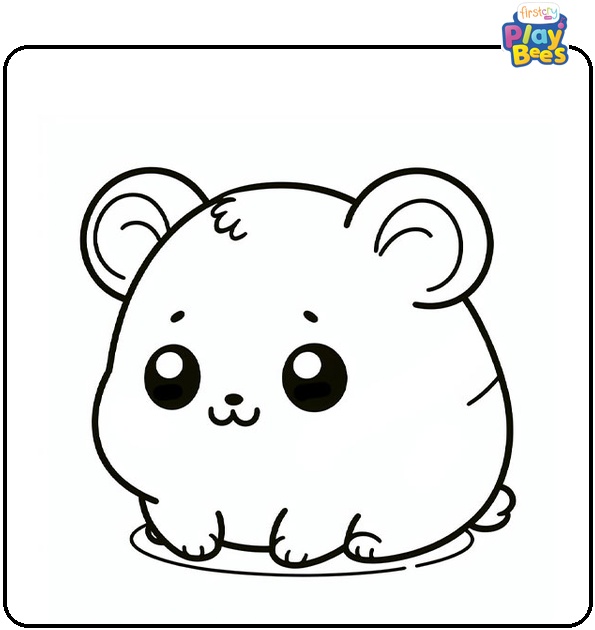 Cute Hamster Coloring Page Cute Hamster Coloring Page