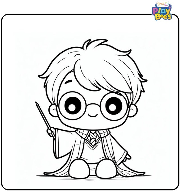 Cute Harry Potter Coloring Page 