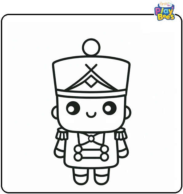 Cute Kawaii Themed Nutcracker Coloring Page Cute Kawaii Themed Nutcracker Coloring Page