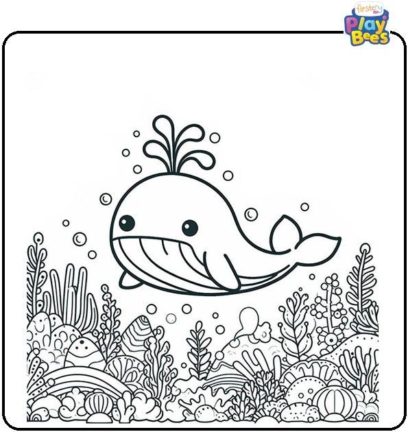 Cute Ocean Coloring Page Cute Ocean Coloring Page