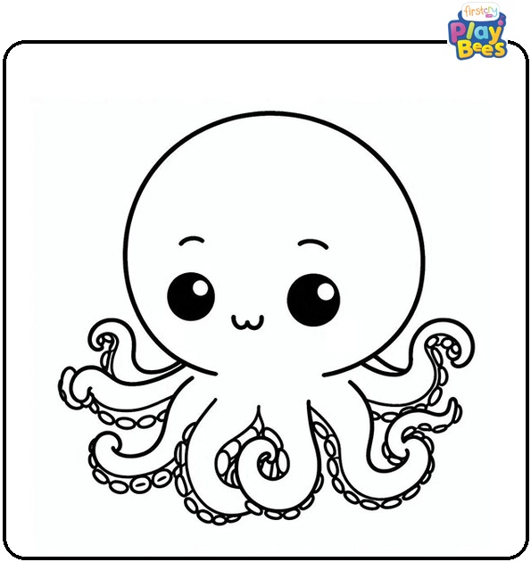 Cute Octopus Coloring Page Cute Octopus Coloring Page