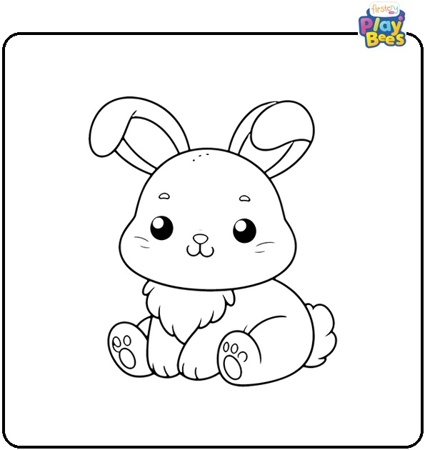 Cute Rabbit Coloring Page Cute Rabbit Coloring Page