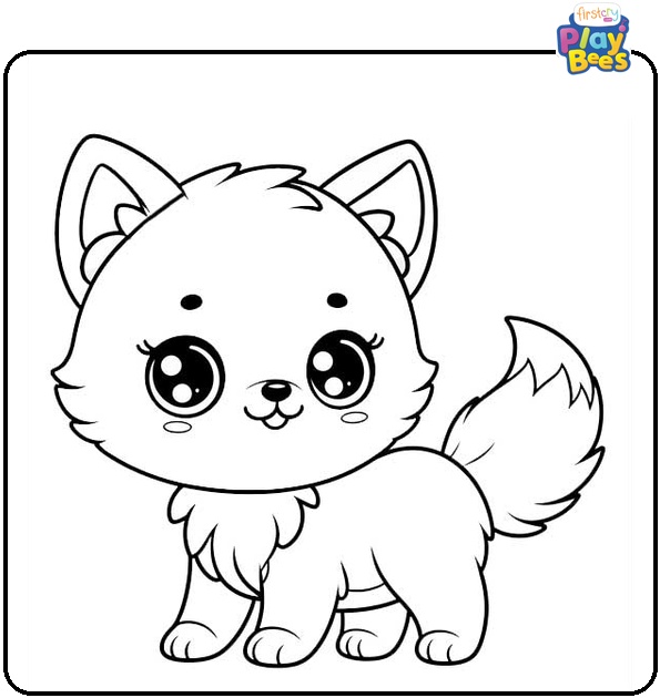 Cute Wolf Coloring Page Cute Wolf Coloring Page