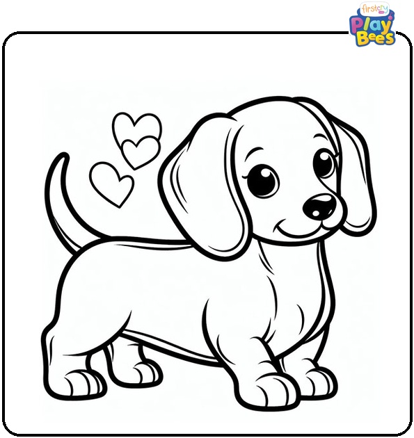 Dachshund Puppy Coloring Page Dachshund Puppy Coloring Page