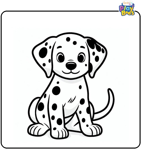 Dalmatian Puppy Coloring Page Dalmatian Puppy Coloring Page