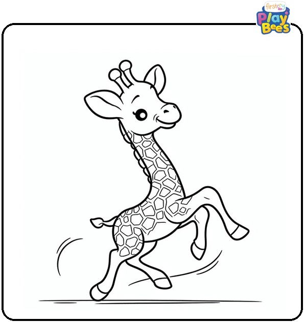 Dancing Giraffe Coloring Page Dancing Giraffe Coloring Page