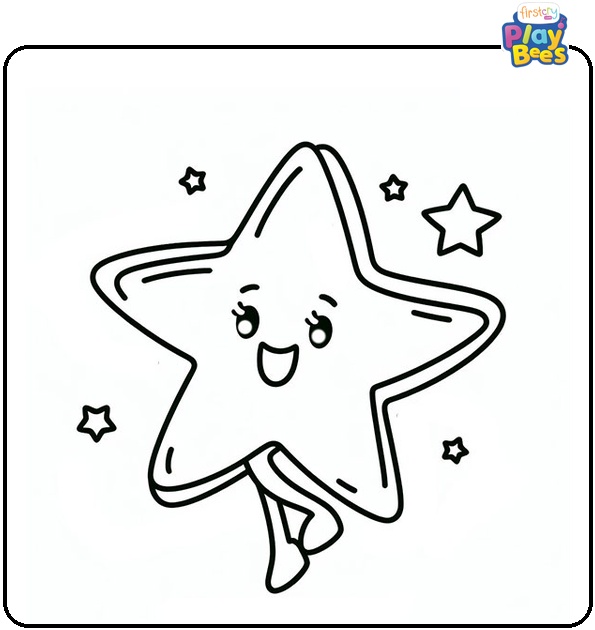 Dancing Star Coloring Page