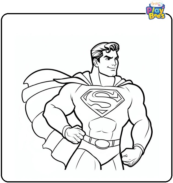 Dashing Superman Coloring Page