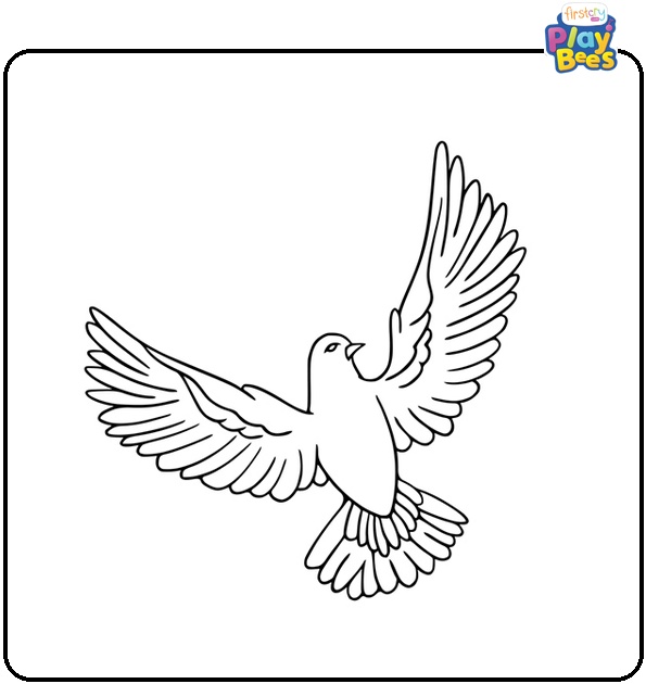 Dove Bird Coloring Page