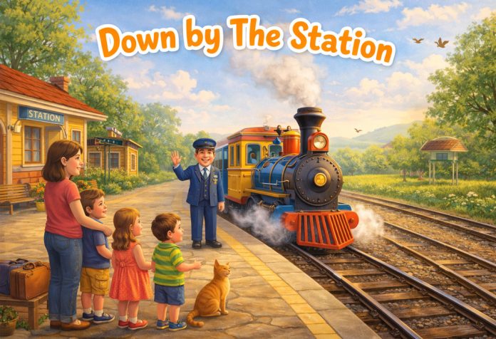 Down by The Station Nursery Rhyme With Lyrics