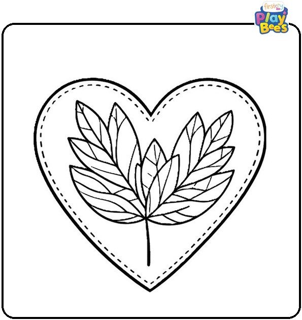 Fancy Heart Coloring Page