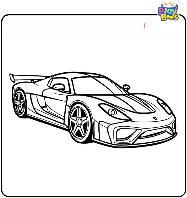 Ferrari Sports Race Car Coloring Page Ferrari Sports Race Car Coloring Page