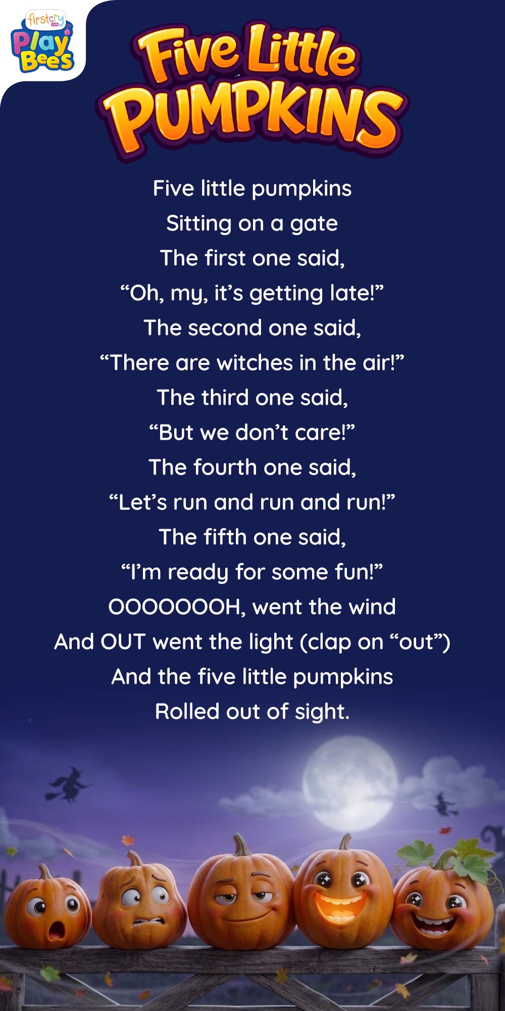 Five Little Pumpkins Song Lyrics