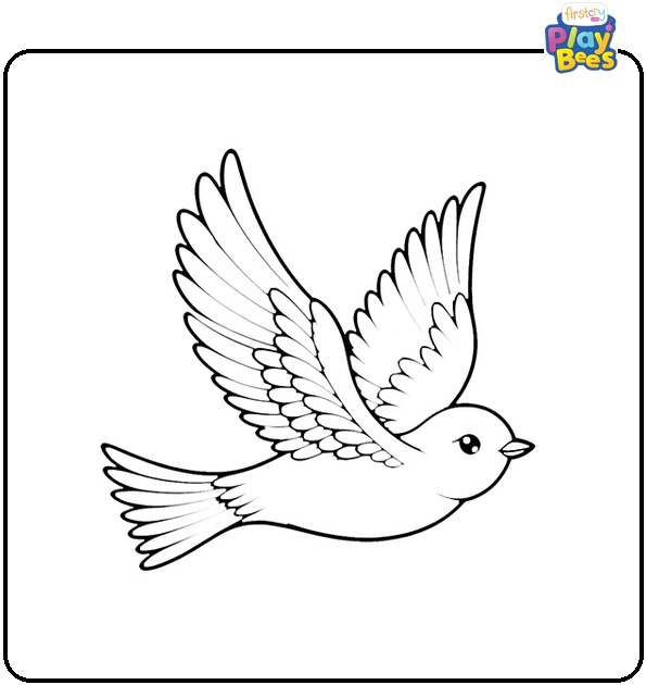 Flying Bird Coloring Page