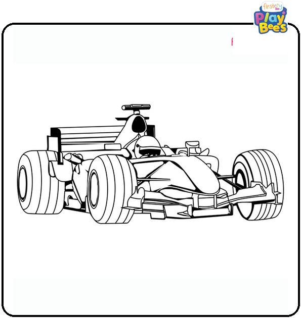 Formula 1 Race Car Coloring Page Formula 1 Race Car Coloring Page