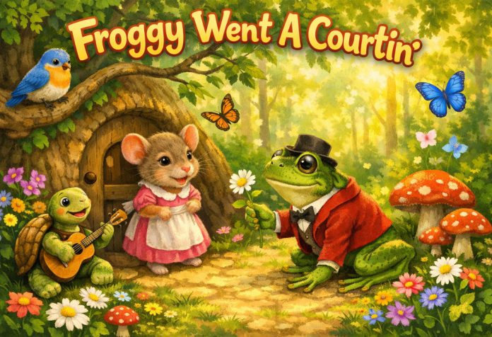 Froggy Went A Courtin Nursery Rhyme With Lyrics