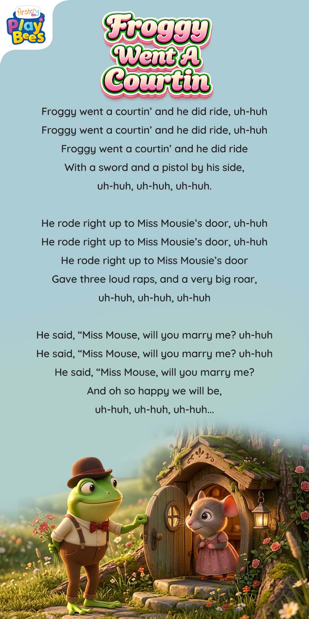 Froggy Went A Courtin Song Lyrics