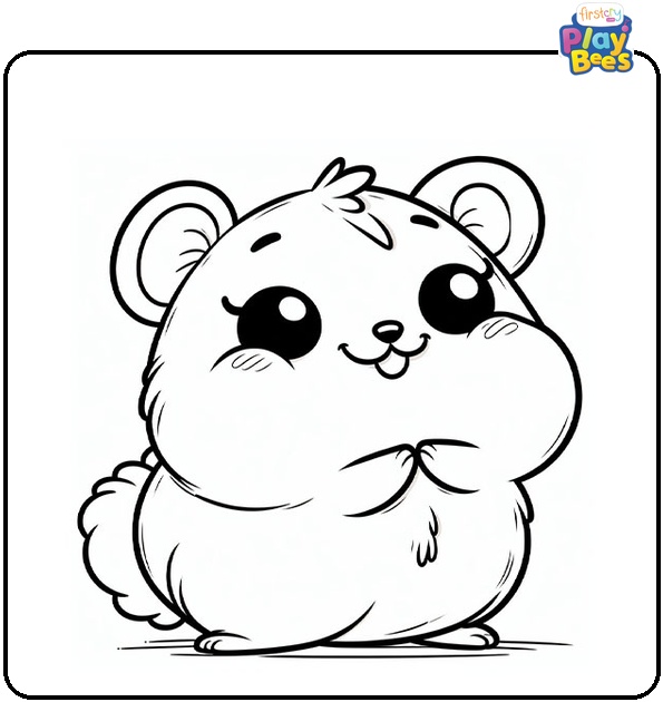 Funny Hamster Coloring Page Funny Hamster Coloring Page