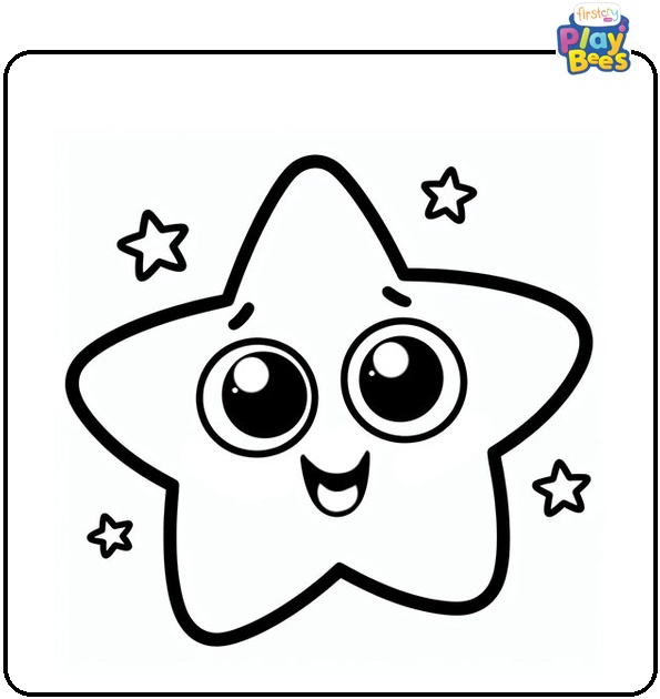 Funny Star Coloring Page