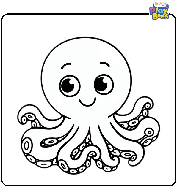 Funny Octopus Coloring Page Funny Octopus Coloring Page