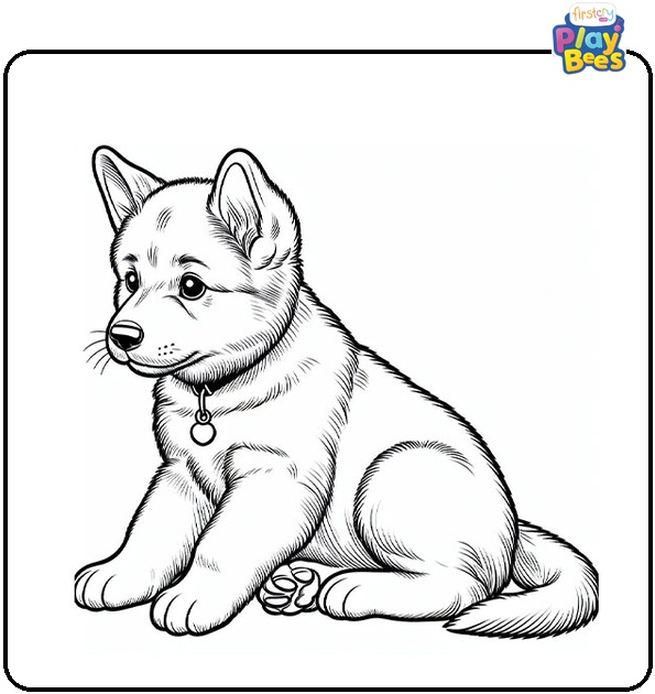 German Shepherd Puppy Coloring Page German Shepherd Puppy Coloring Page