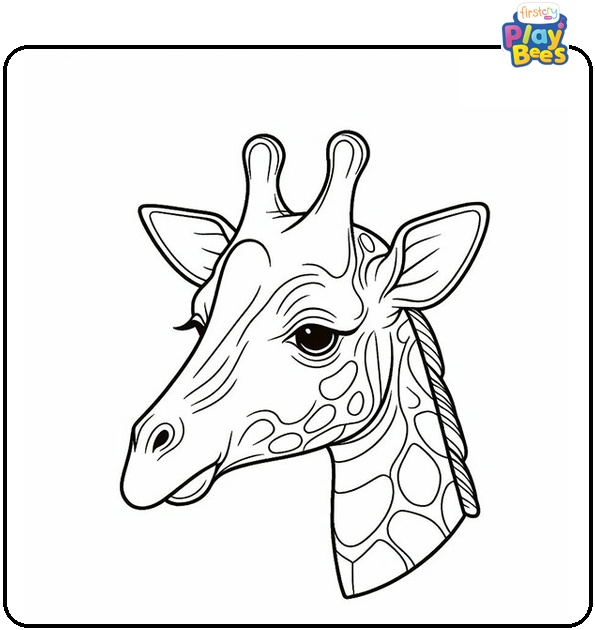 Giraffe Head Coloring Page Giraffe Head Coloring Page