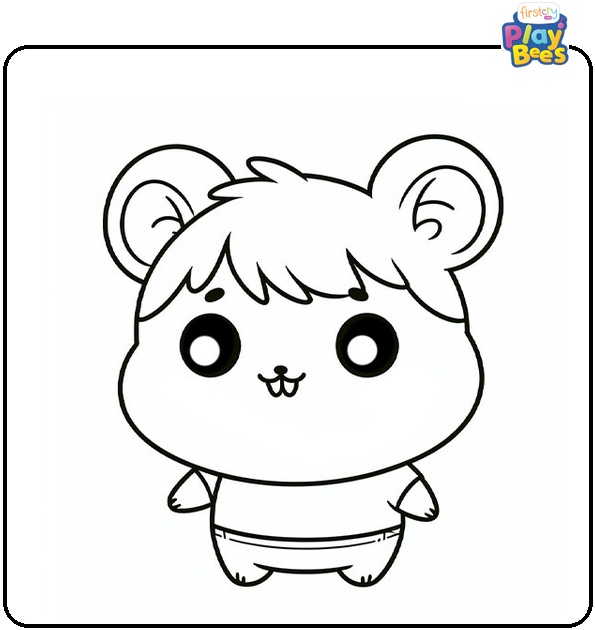 Hamster Boy Coloring Page Hamster Boy Coloring Page