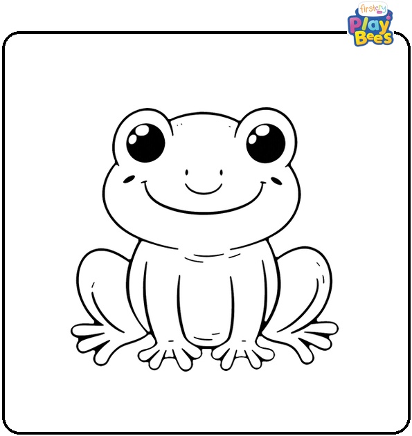 Happy Frog Coloring Page Happy Frog Coloring Page