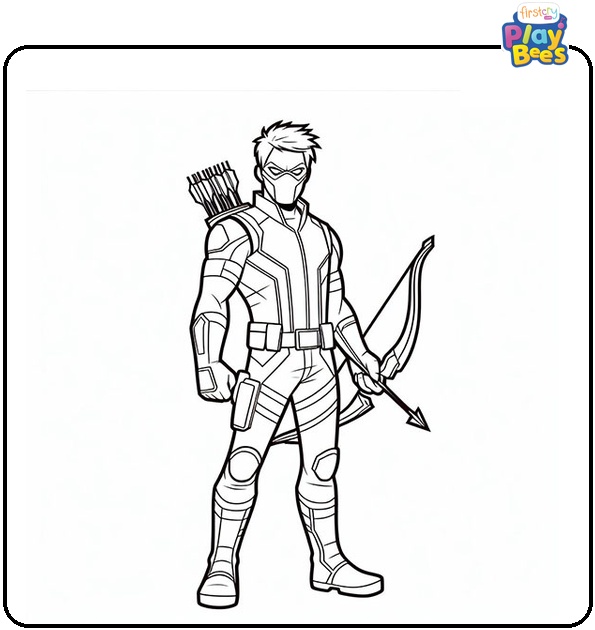 Hawkeye Avengers Coloring Page