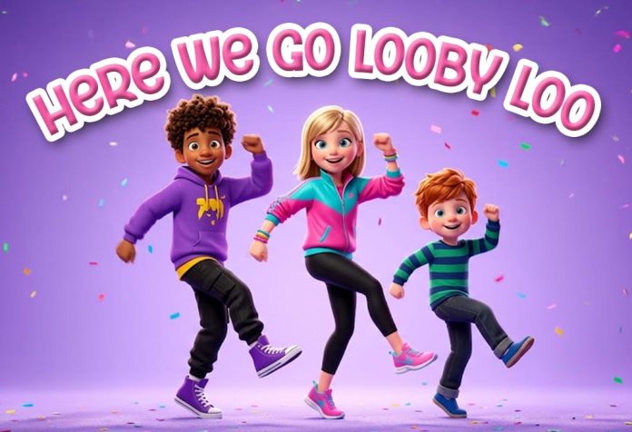 Here We Go Looby Loo Nursery Rhyme With Lyrics