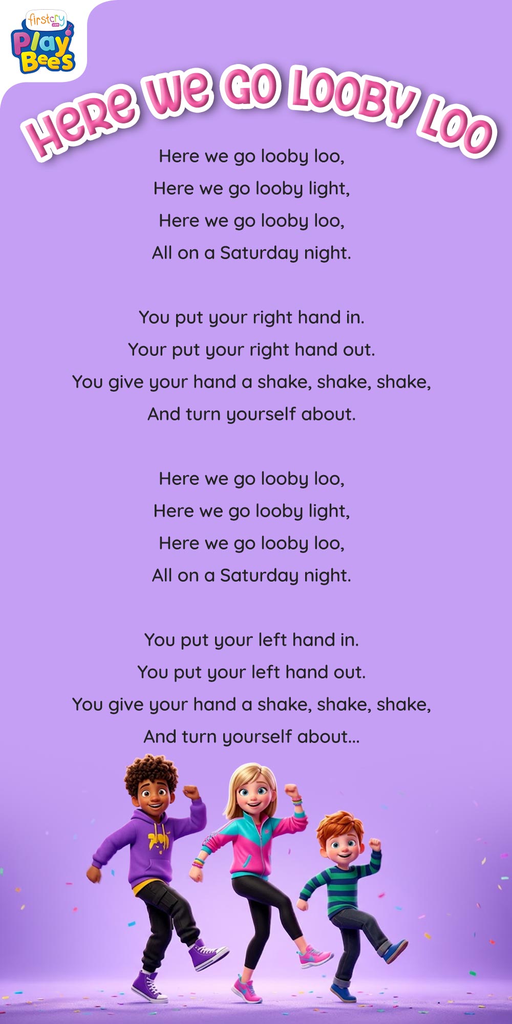 Here We Go Looby Loo Song Lyrics