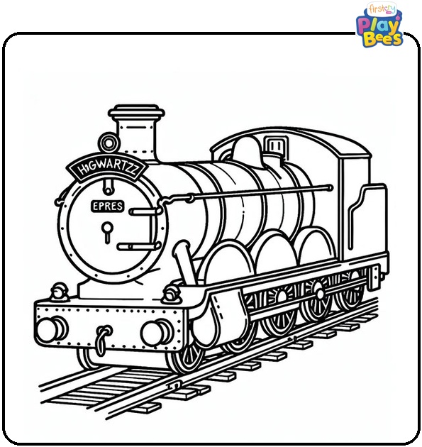 Hogwarts Express Train Coloring Page