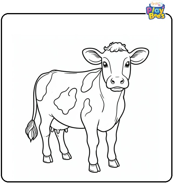 Holstein Cow Coloring Page Holstein Cow Coloring Page
