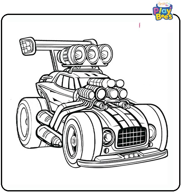 Hot Wheels Race Car Coloring Page Hot Wheels Race Car Coloring Page
