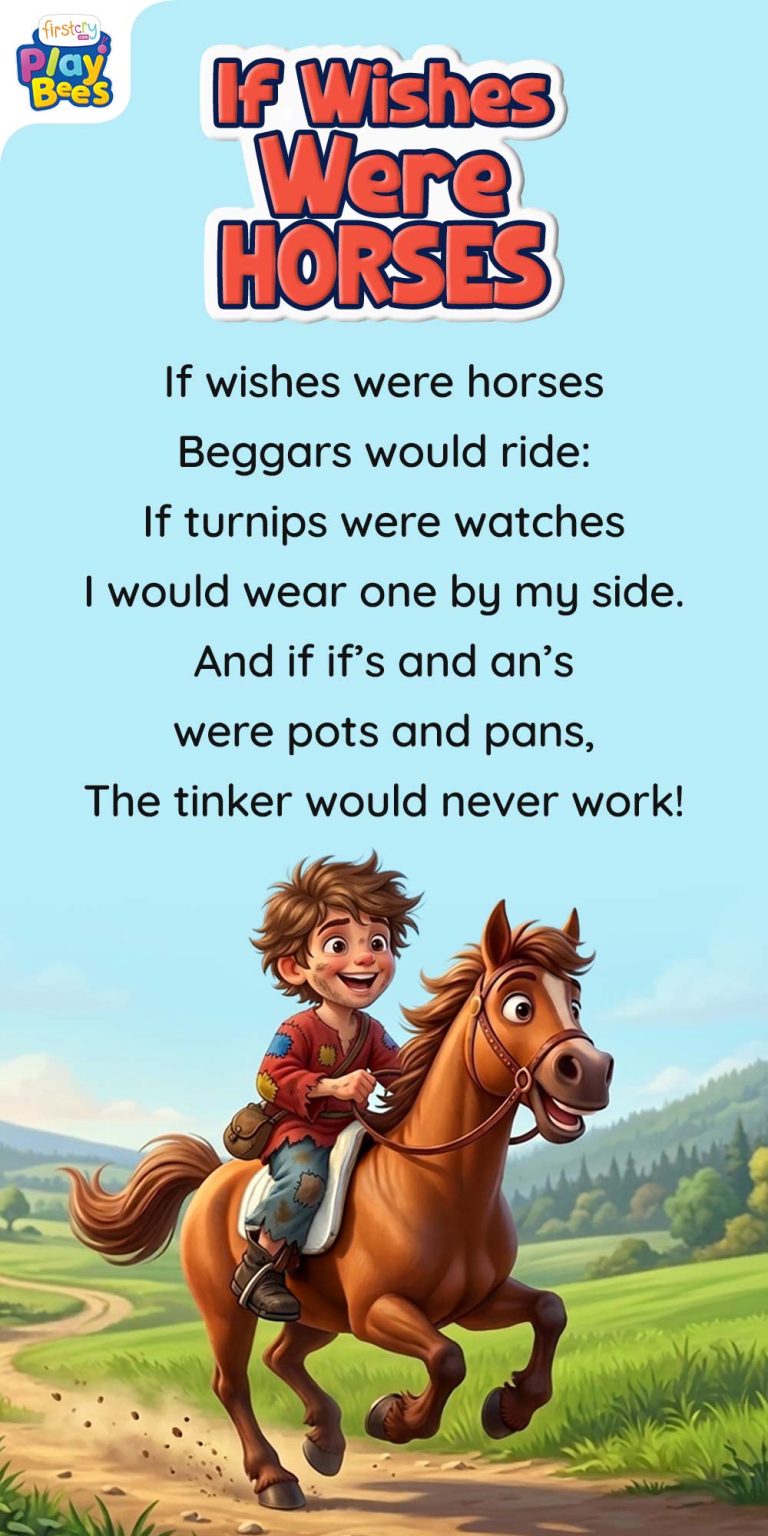 Wish Rhyming If wishes were horses Lyrics - Nursery Rhyme & Song