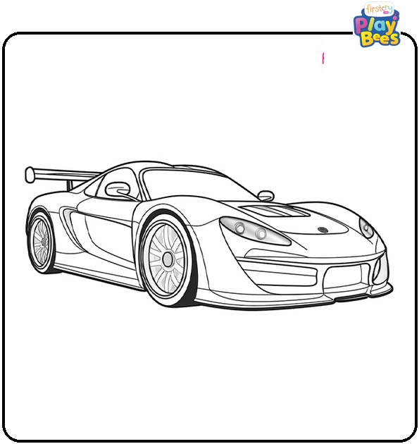 Jaguar Sports Race Car Coloring Page Jaguar Sports Race Car Coloring Page