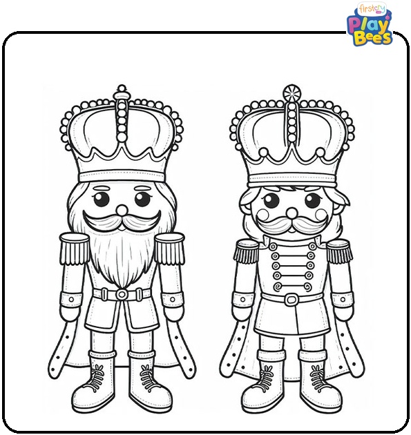 King and Prince Nutcracker Coloring Page King and Prince Nutcracker Coloring Page