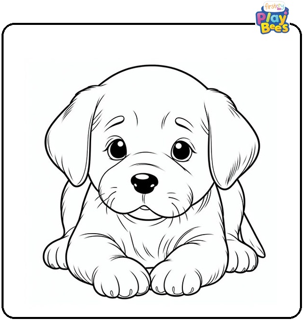 Labrador Puppy Coloring Page Labrador Puppy Coloring Page