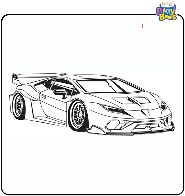 Lamborghini Race Car Coloring Page Lamborghini Race Car Coloring Page
