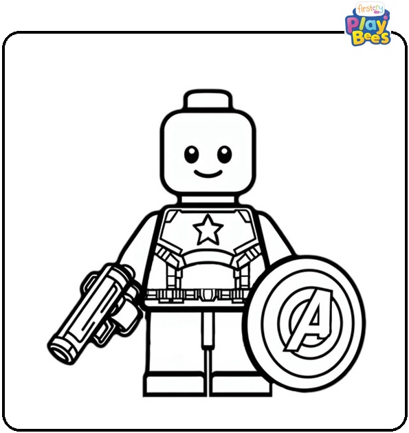 Lego Avengers Coloring Page