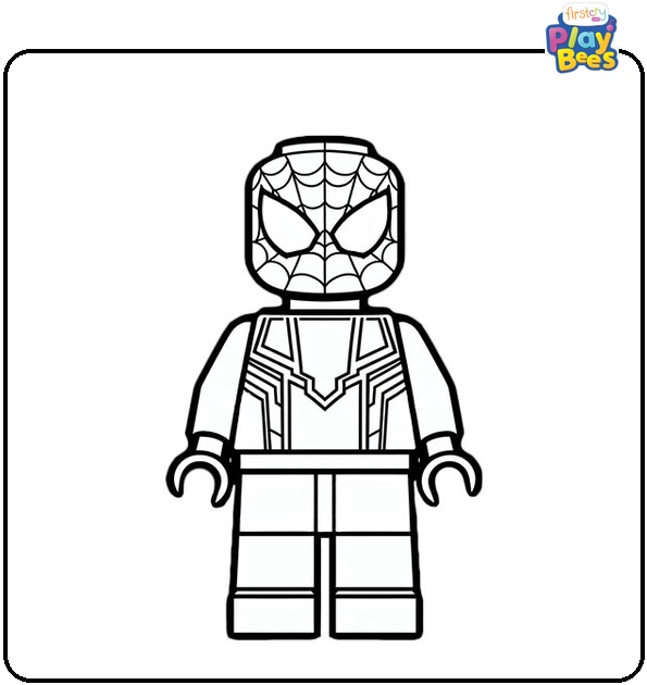 Lego Miles Morales Coloring Page