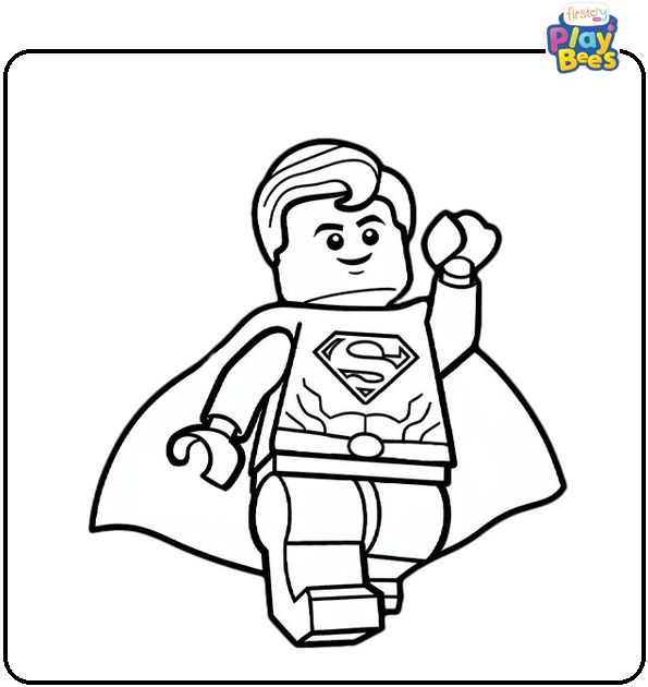 Lego Superman Coloring Page