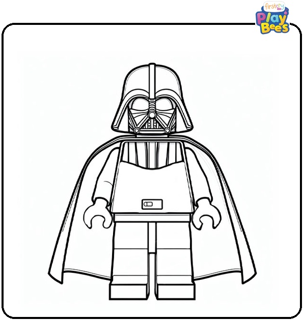 Lego Vader Star Wars Coloring Page