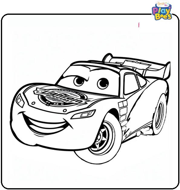 Lightning McQueen Race Car Coloring Page Lightning McQueen Race Car Coloring Page